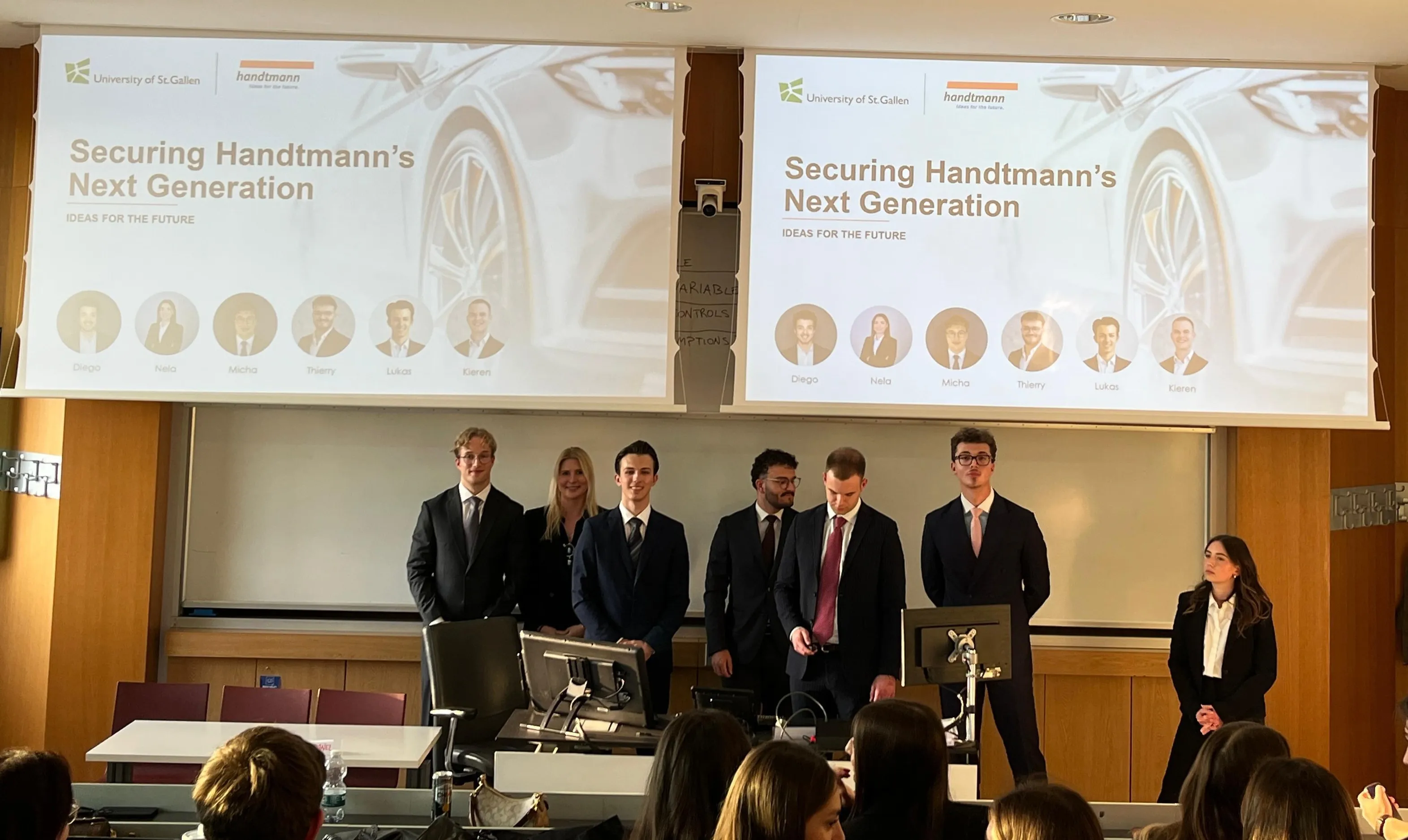 The winning HSG team at the 5th Family Business Game, Bocconi University